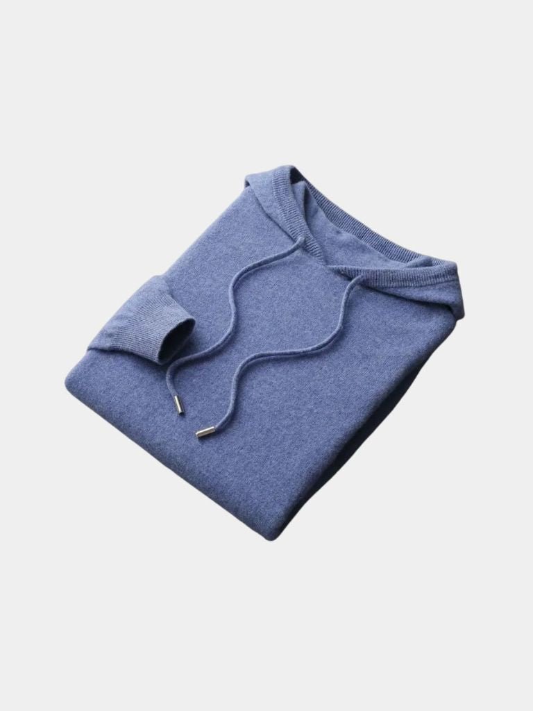 100% Cashmere Hooded Sweater - Cross & Crown