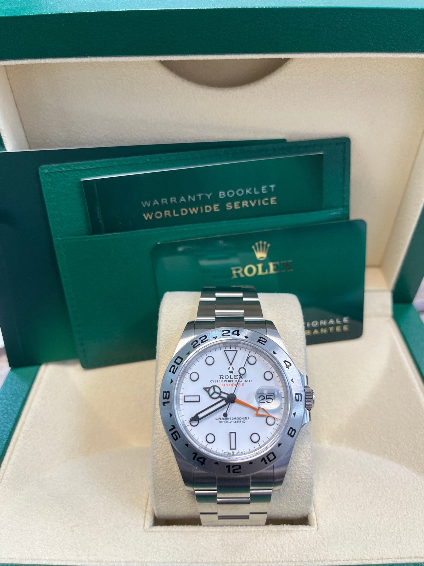 Rolex Oyster Perpetual Explorer II Oystersteel White Dial Oyster Bracelet (Ref# 226570)
