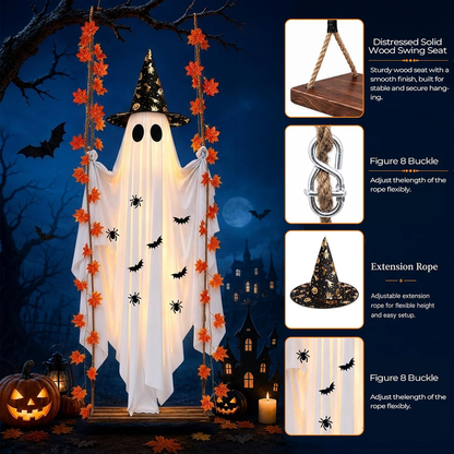 GhostSwing – 5.4FT Light-Up Halloween Ghost