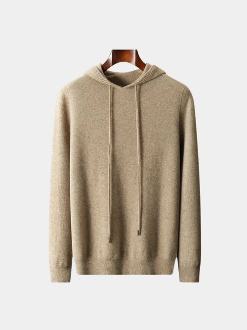 100% Cashmere Hooded Sweater - Cross & Crown