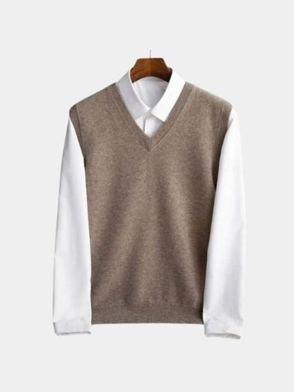 100% Merino Wool Sweater Vest - Cross & Crown
