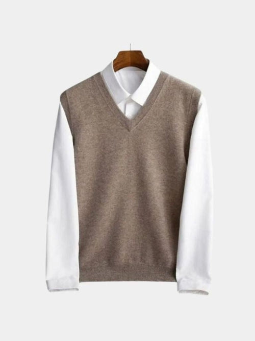 100% Merino Wool Sweater Vest - Cross & Crown