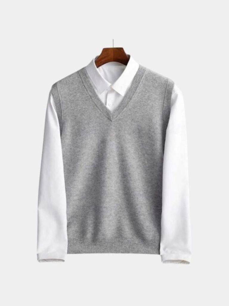 100% Merino Wool Sweater Vest - Cross & Crown