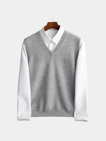 100% Merino Wool Sweater Vest - Cross & Crown