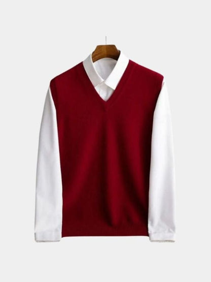 100% Merino Wool Sweater Vest - Cross & Crown