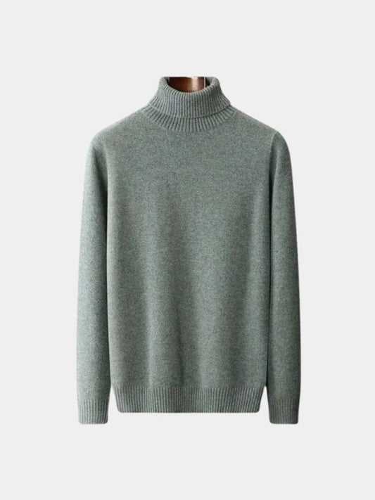 100% Merino Wool Turtleneck Sweater - Cross & Crown