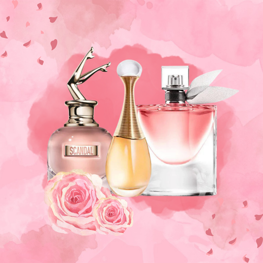 3 Parfüms Jean Paul Gaultier SCANDAL, Dior J'ADORE und Lancôme LA VIE EST BELLE (Eau de Parfum) - 100ml