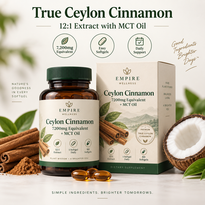 Ceylon Cinnamon 7200mg Equivalent + MCT Oil