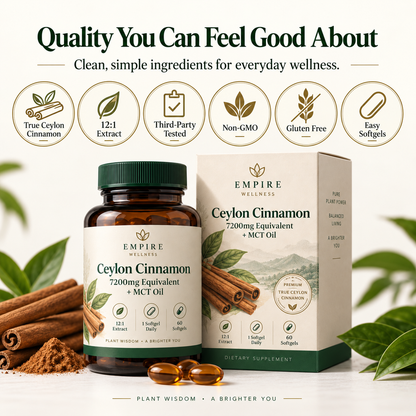 Ceylon Cinnamon 7200mg Equivalent + MCT Oil