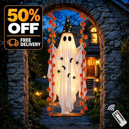 GhostSwing – 5.4FT Light-Up Halloween Ghost
