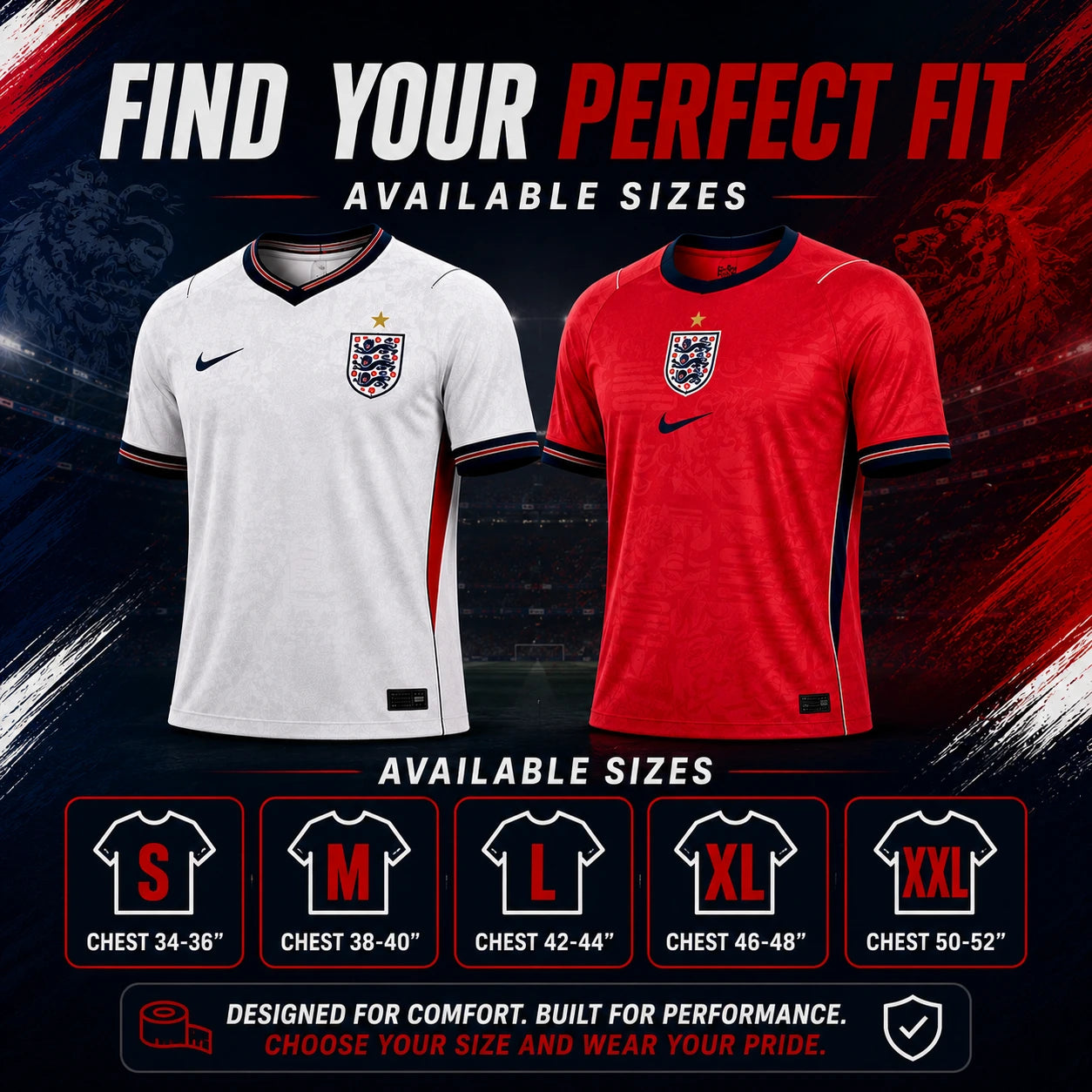 England 2026 Football Shirt | Personalised Edition