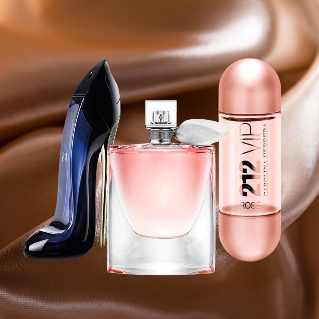 3 Parfüms Carolina Herrera GOOD GIRL, Lancôme LA VIE EST BELLE und Carolina Herrera 212 VIP ROSÉ (Eau de Parfum) – 100 ml