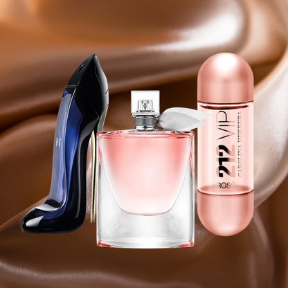 3 Parfüms Carolina Herrera GOOD GIRL, Lancôme LA VIE EST BELLE und Carolina Herrera 212 VIP ROSÉ (Eau de Parfum) – 100 ml
