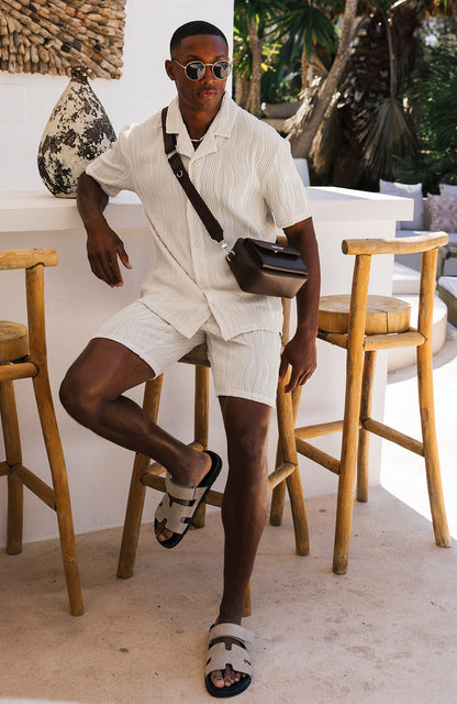 Relaxed Fit Wave Shirt in Stone