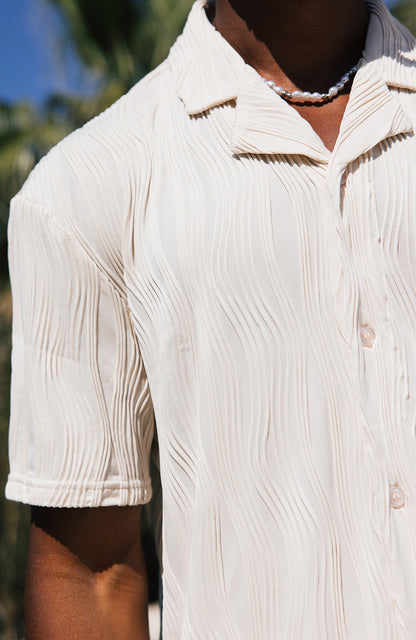 Relaxed Fit Wave Shirt in Stone