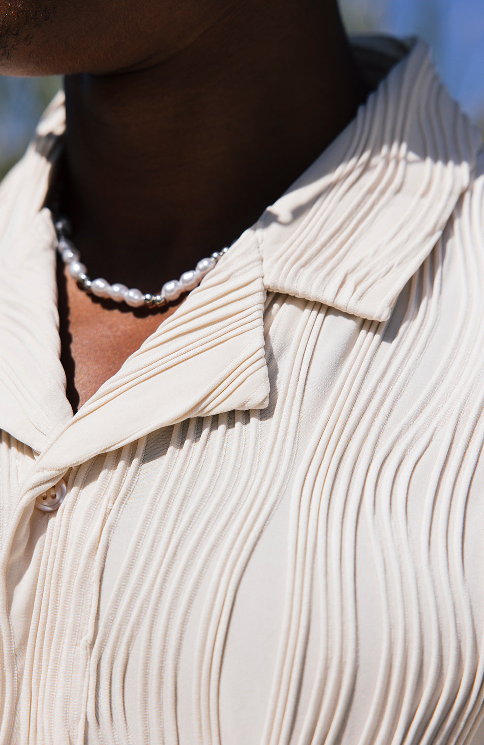 Relaxed Fit Wave Shirt in Stone