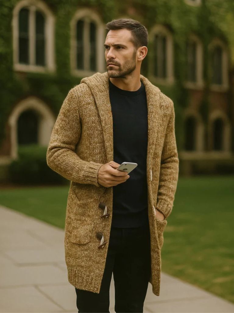 Himalaya Knit Hooded Jacket - Cross & Crown