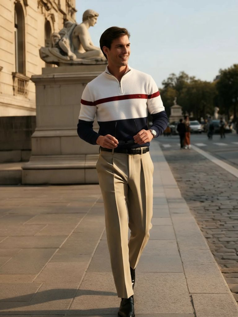 Quarter-Zip Jumper Sweater - Cross & Crown