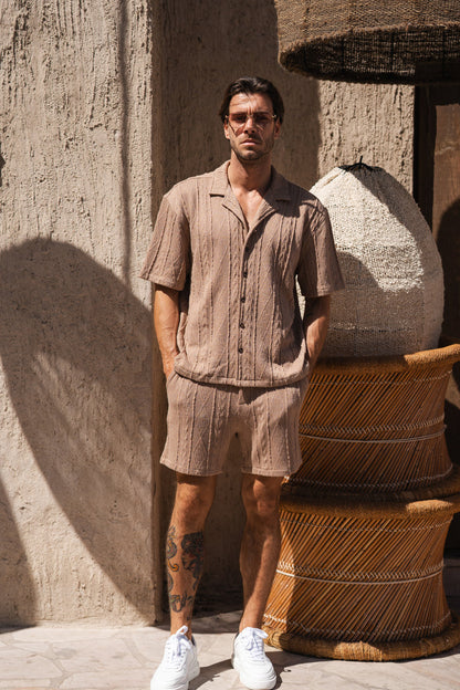 Jacquard Resort Short - Brown