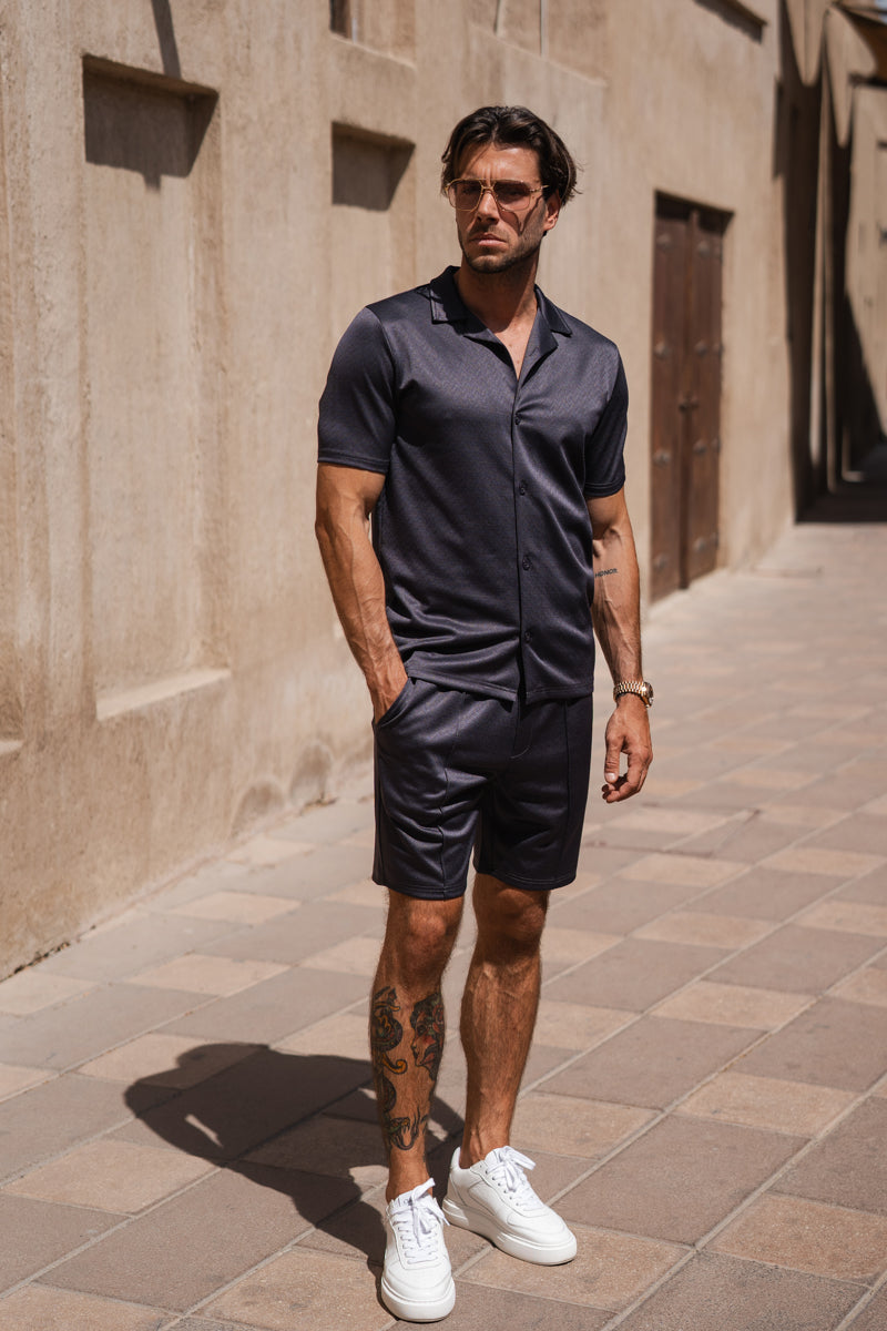 Interlock Resort Shirt - Charcoal