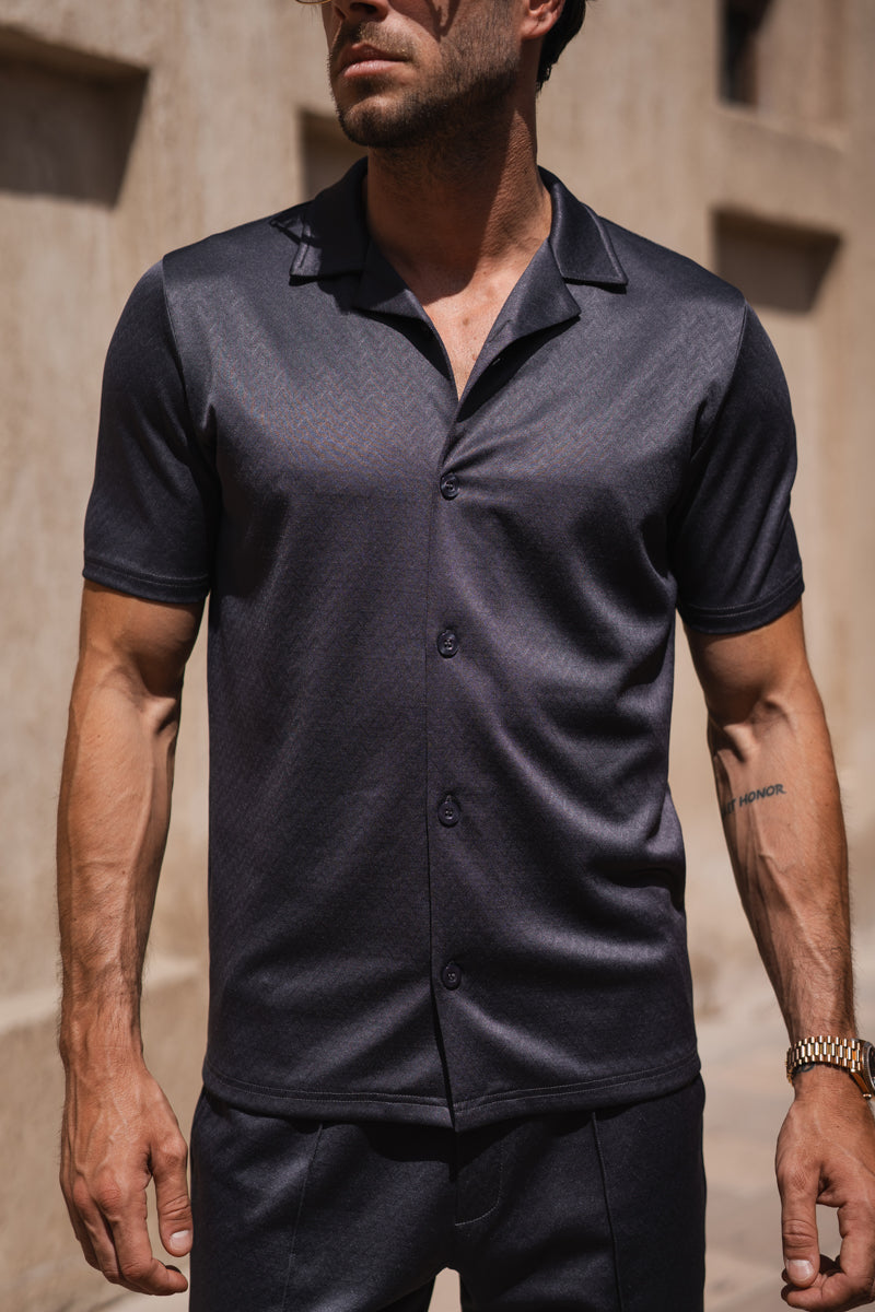Interlock Resort Shirt - Charcoal