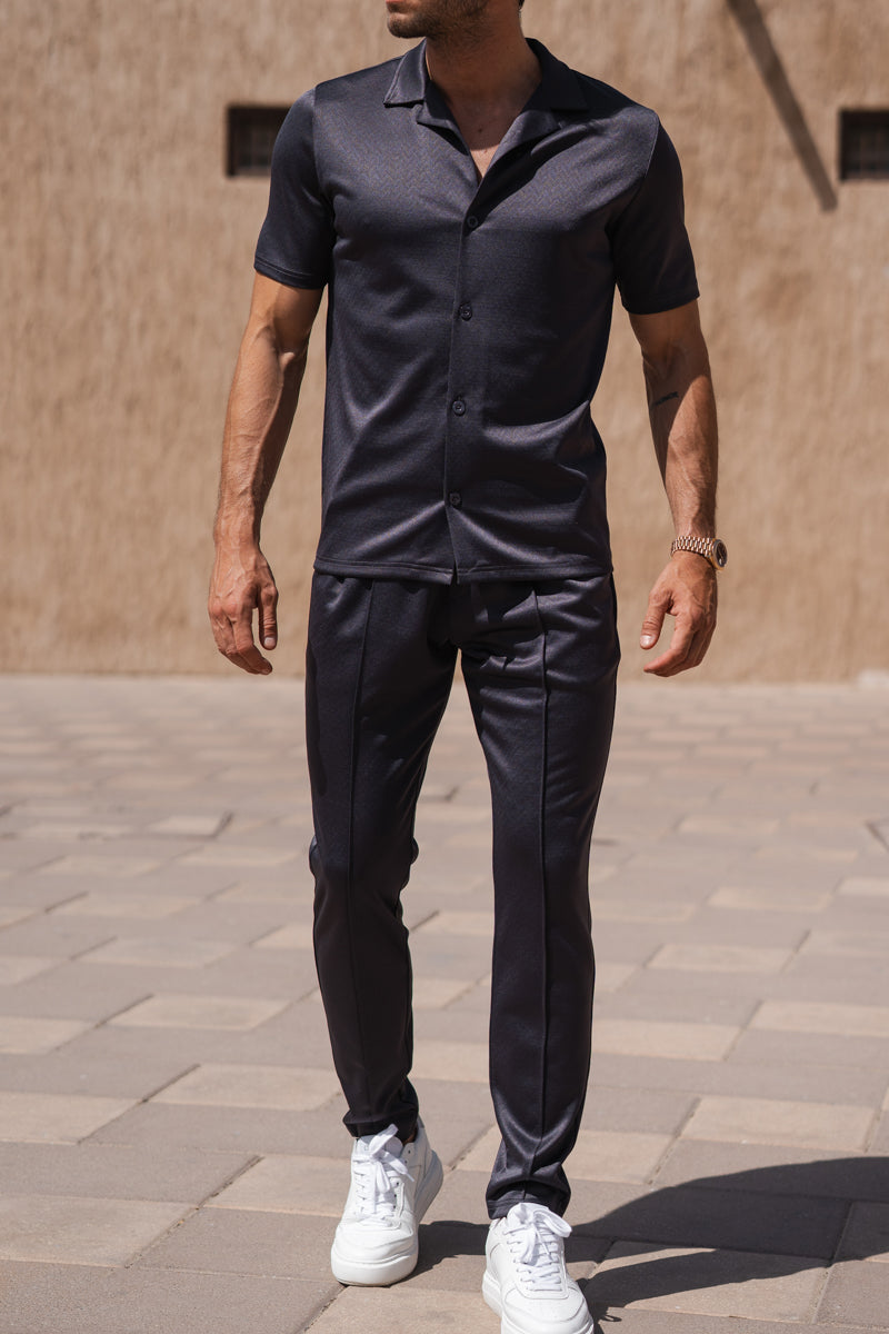 Interlock Resort Shirt - Charcoal