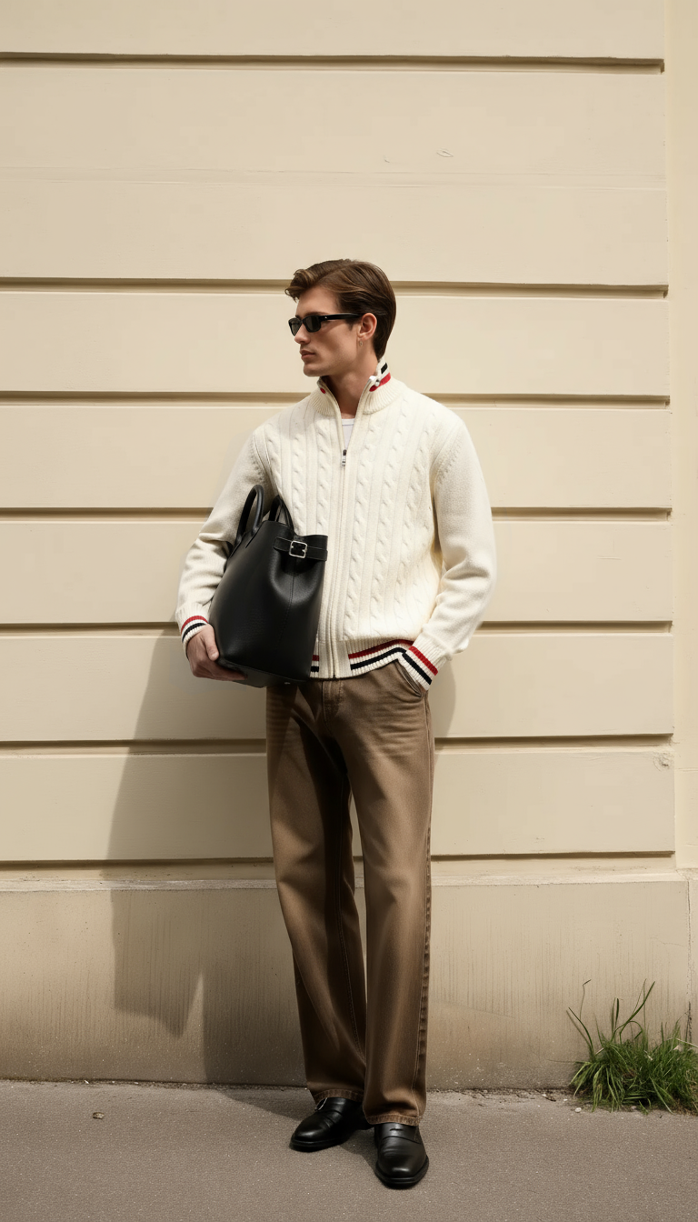 Essential Half Zip Turtleneck Sweater - Cross & Crown