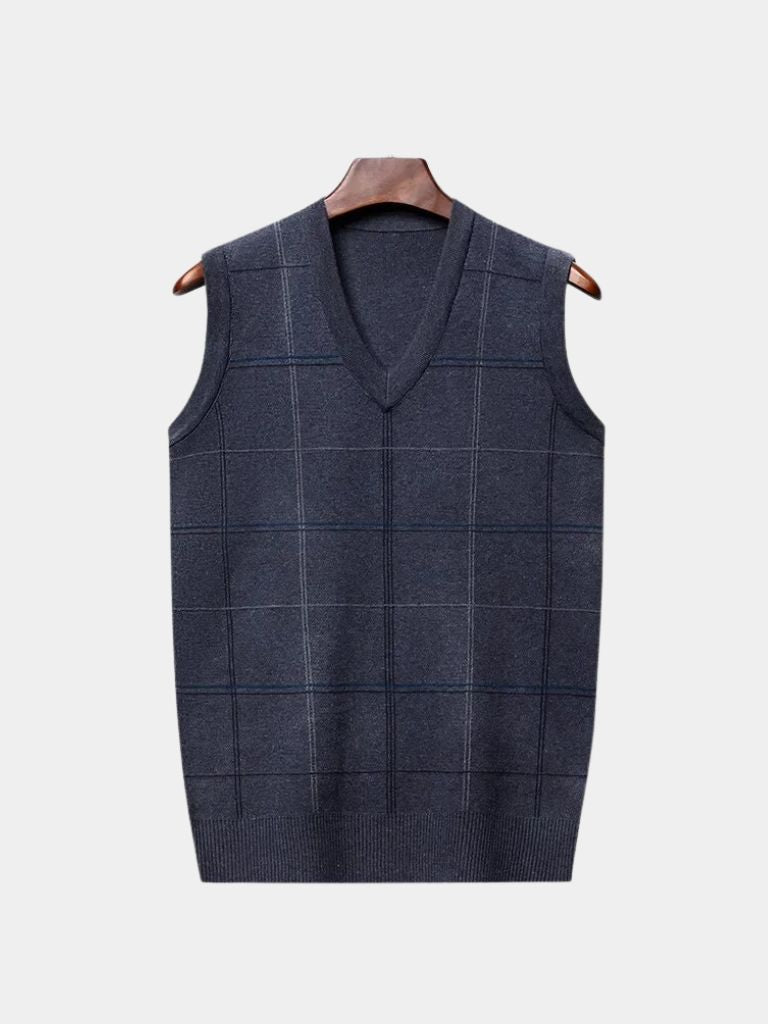 Academic Checkered Kinit Vest - Cross & Crown