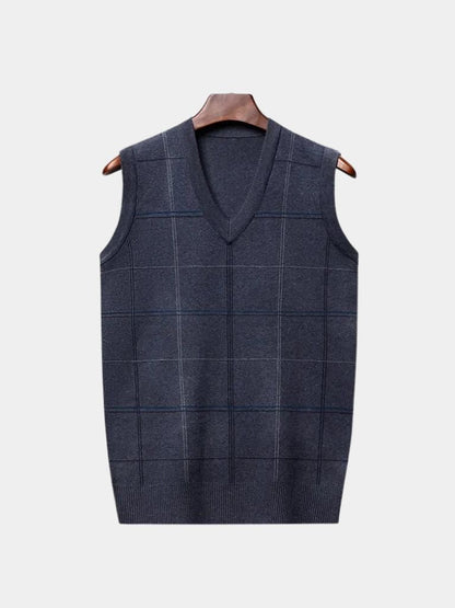 Academic Checkered Kinit Vest - Cross & Crown