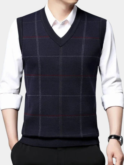 Academic Checkered Kinit Vest - Cross & Crown