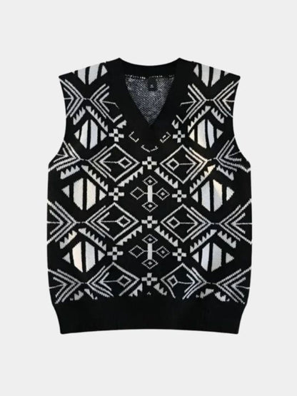 Academic Retro Knit Vest - Cross & Crown