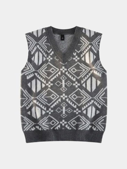 Academic Retro Knit Vest - Cross & Crown