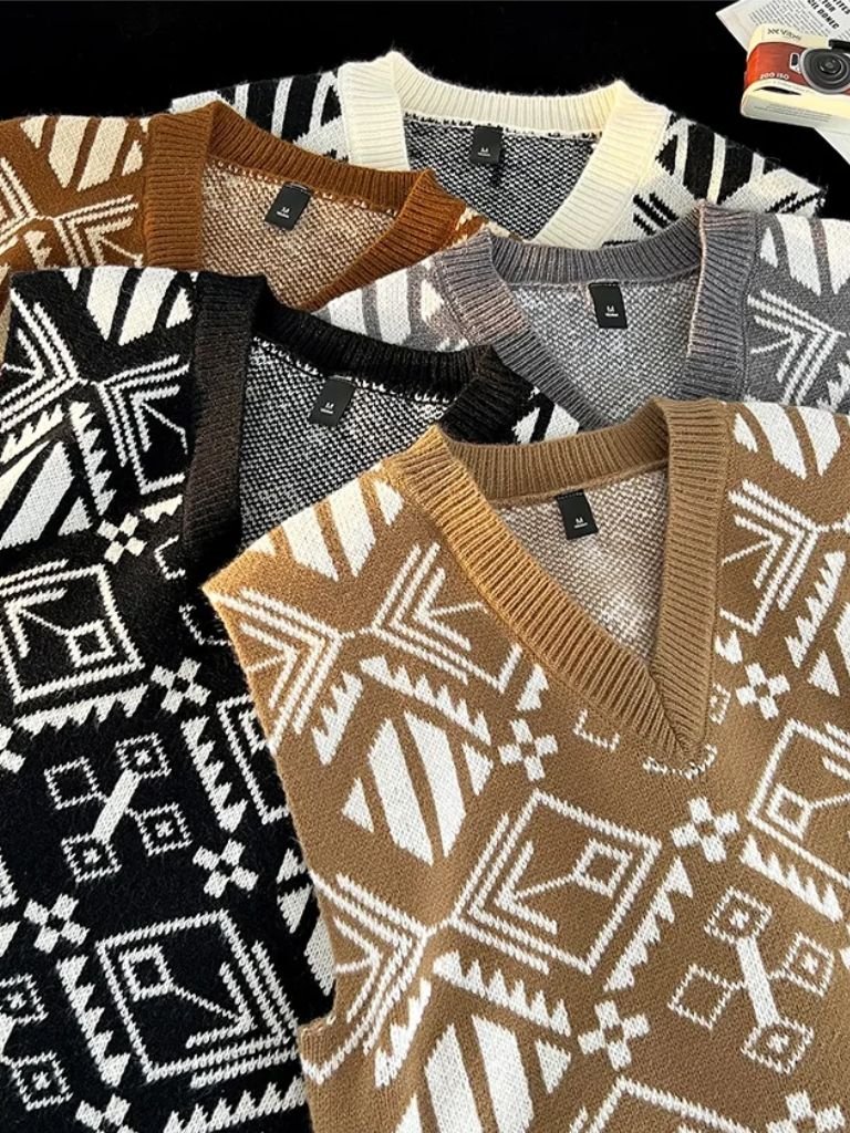 Academic Retro Knit Vest - Cross & Crown