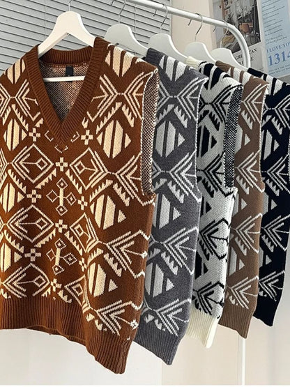 Academic Retro Knit Vest - Cross & Crown