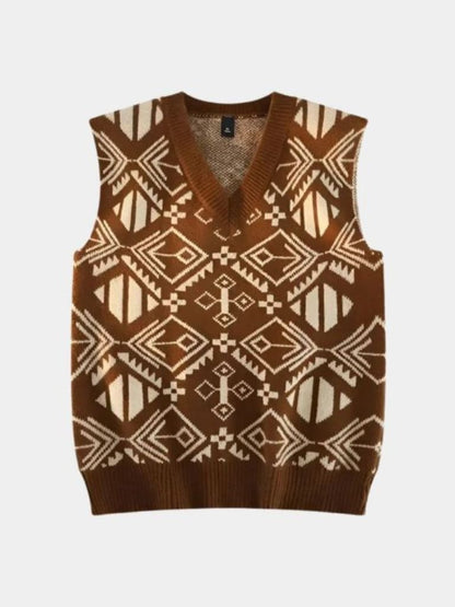 Academic Retro Knit Vest - Cross & Crown