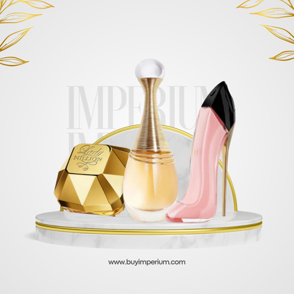 3 Parfums Paco Rabanne LADY MILLION (Eau de Parfum), Dior J'ADORE (Eau de Parfum) et Carolina Herrera GOOD GIRL BLUSH (Eau de Parfum) - 100Ml