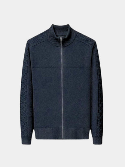 Cashmere Zip Sweater Knit Turtleneck - Cross & Crown