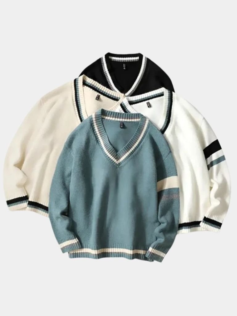 Classic V-Neck Sweater - Cross & Crown