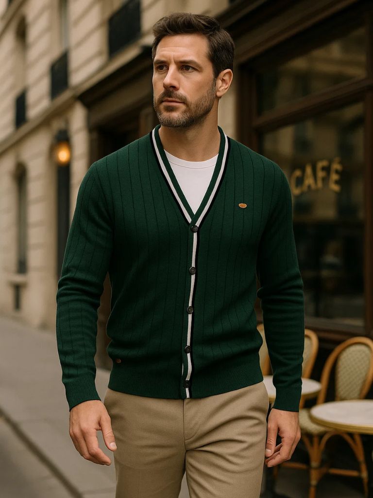 Cotton Button-Up Cardigan Sweater - Cross & Crown