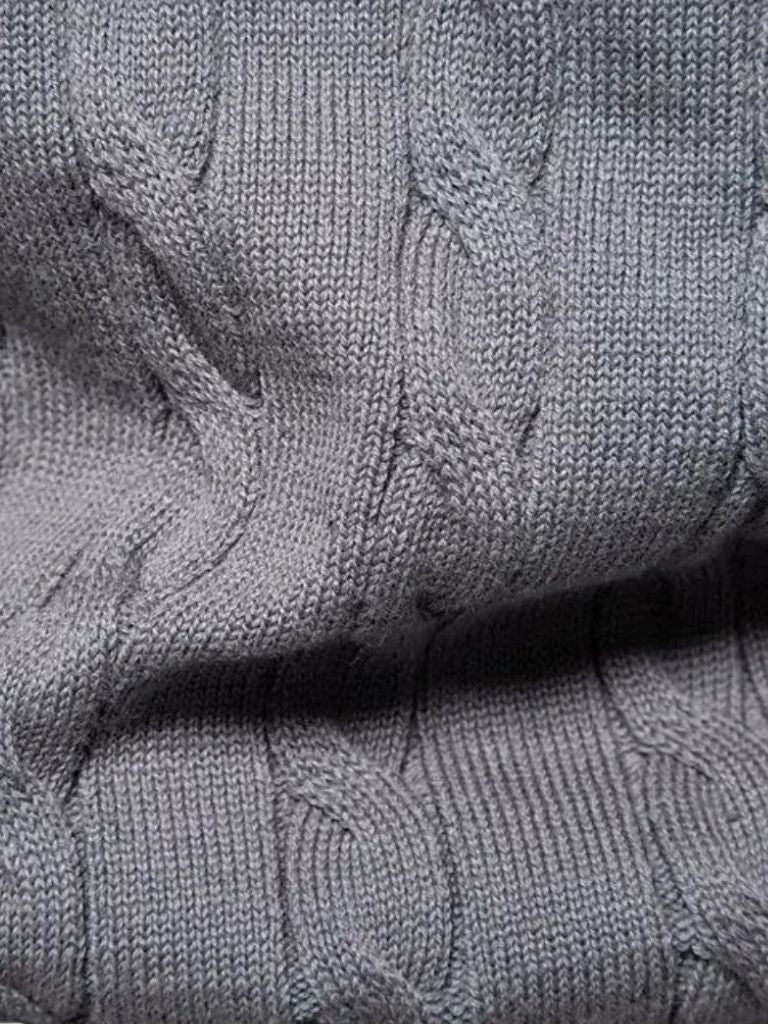 Cotton  Crew Neck Pullover Sweater - Cross & Crown