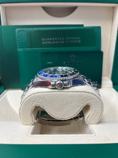 Rolex GMT-Master II "Batgirl" Stainless Steel Black and Blue Cerachrom Jubilee (Ref# 126710BLNR)
