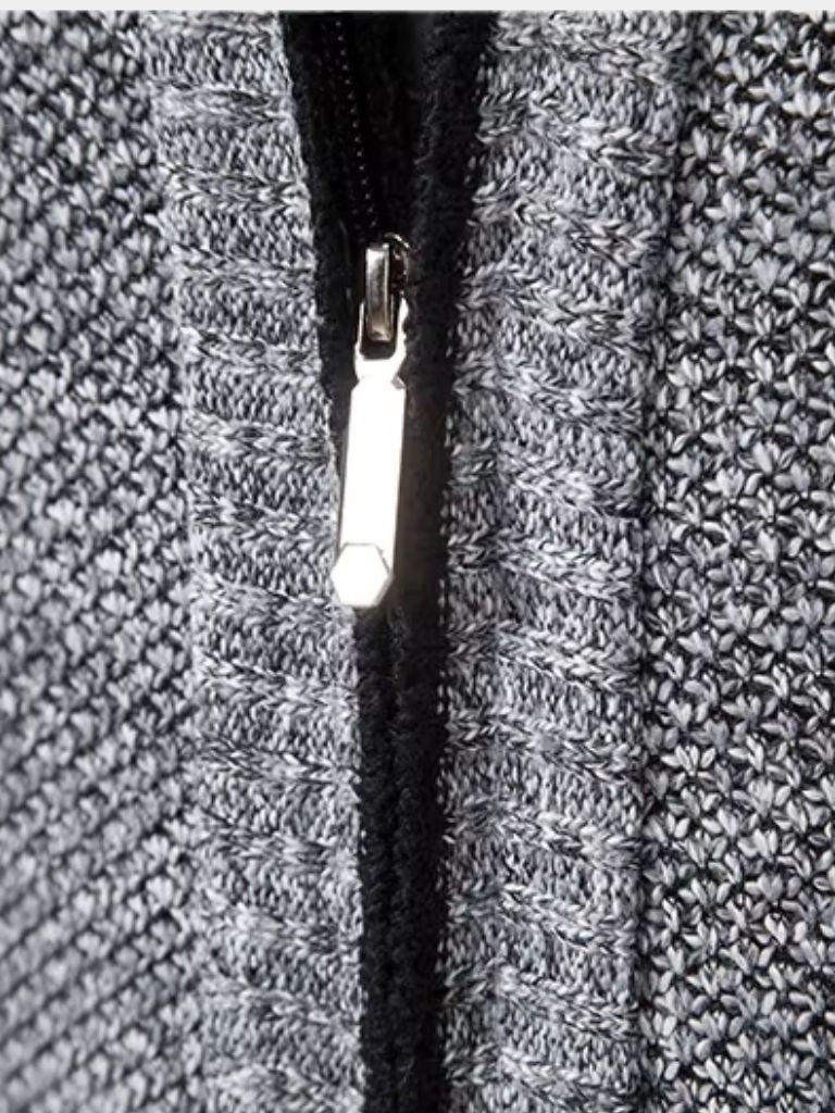 Elegant Full-Zip Sweater Vest - Cross & Crown