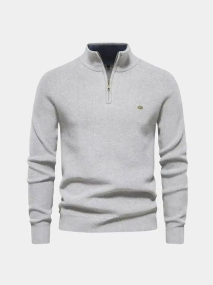 Elegant Quarter Zip Sweater - Cross & Crown