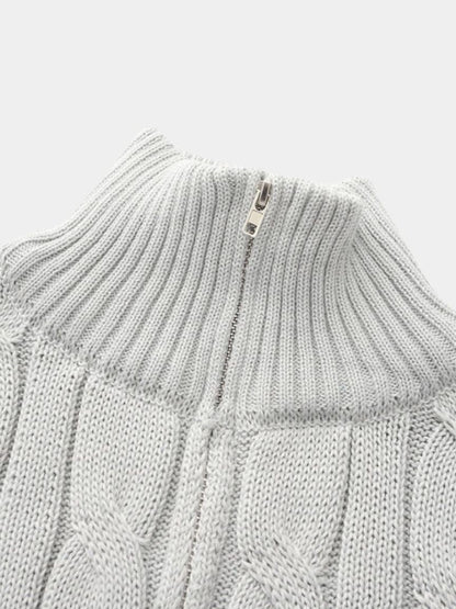 Essential Half Zip Sweater - Cross & Crown