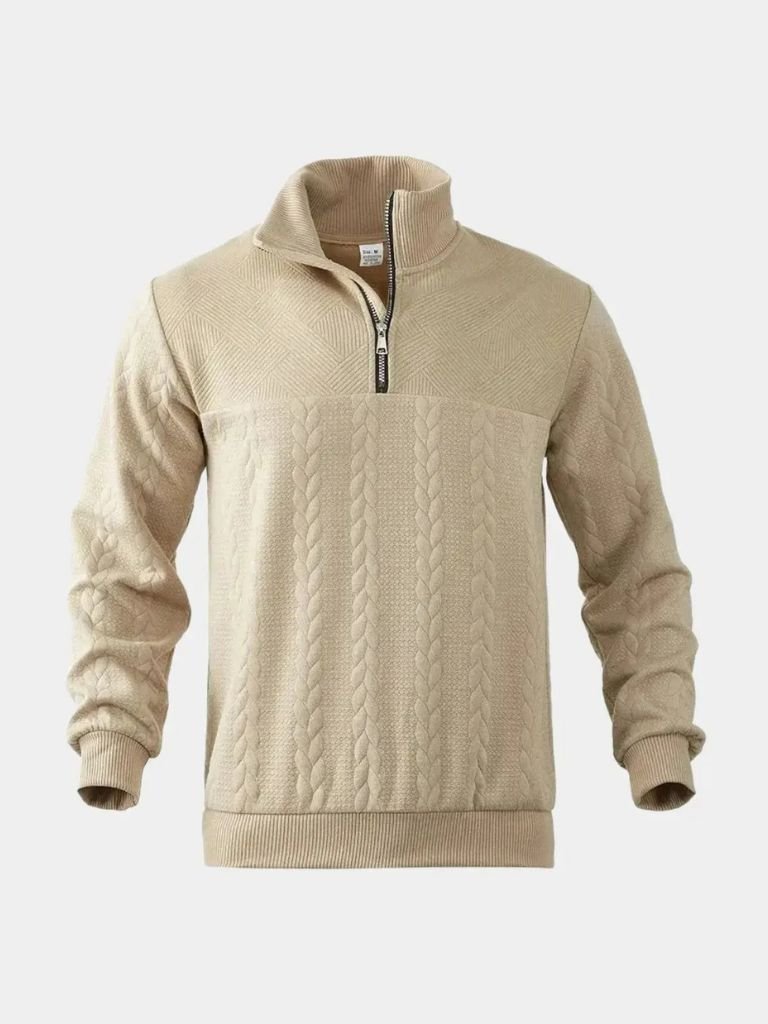 Essential Henley Quarter Zip Pullover - Cross & Crown