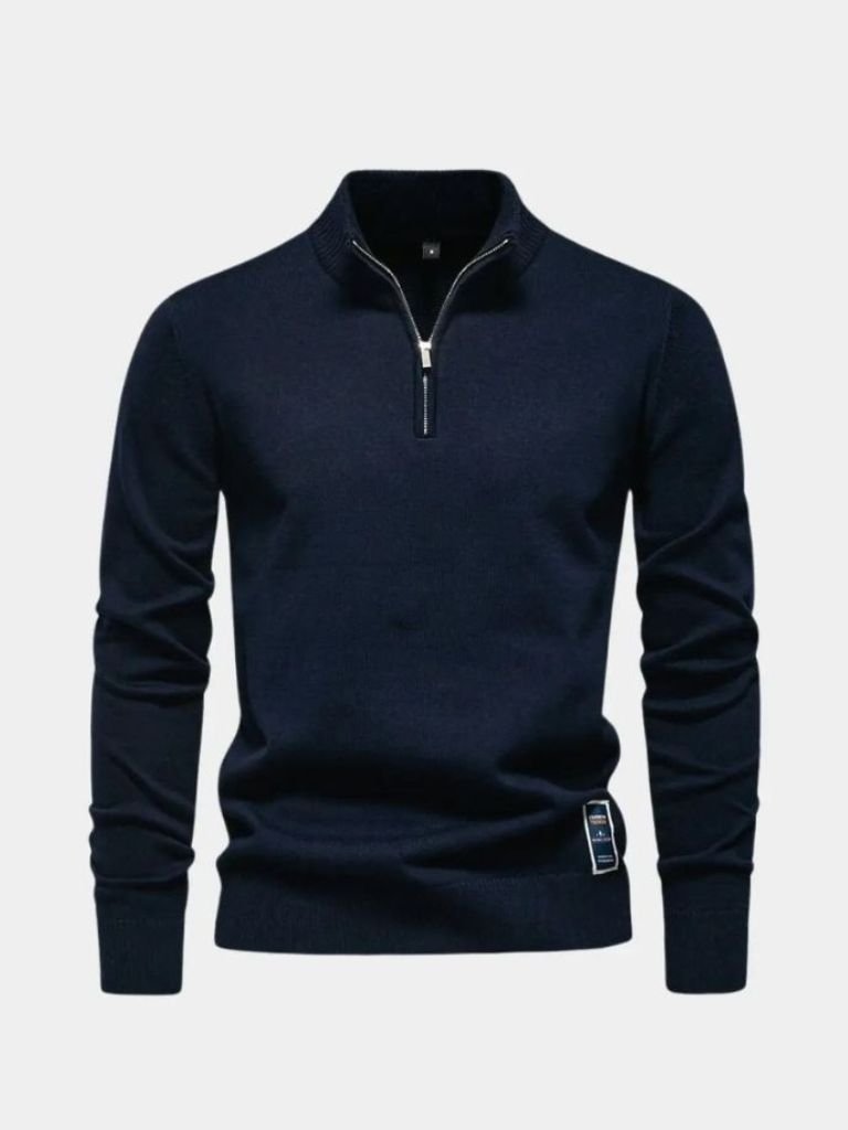 Essential Quarter-Zip Jumper Sweater - Cross & Crown