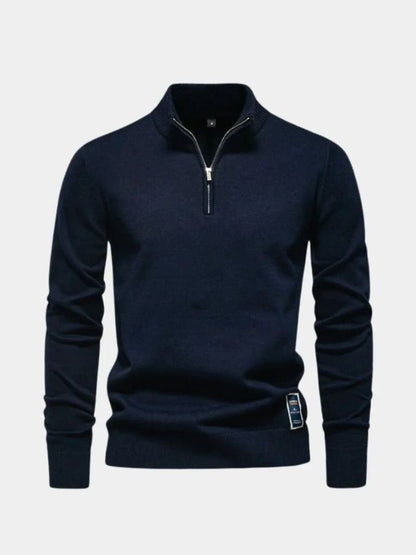 Essential Quarter-Zip Jumper Sweater - Cross & Crown