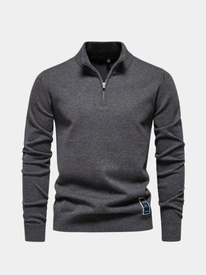 Essential Quarter-Zip Jumper Sweater - Cross & Crown