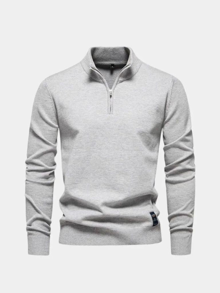 Essential Quarter-Zip Jumper Sweater - Cross & Crown