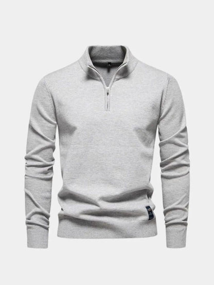 Essential Quarter-Zip Jumper Sweater - Cross & Crown
